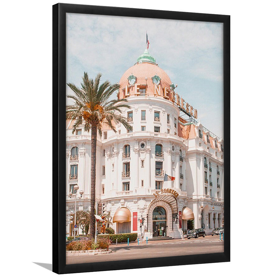 French Riviera Print Building Wall Art Nice Photography Print, Framed Art Prints Wall Decor