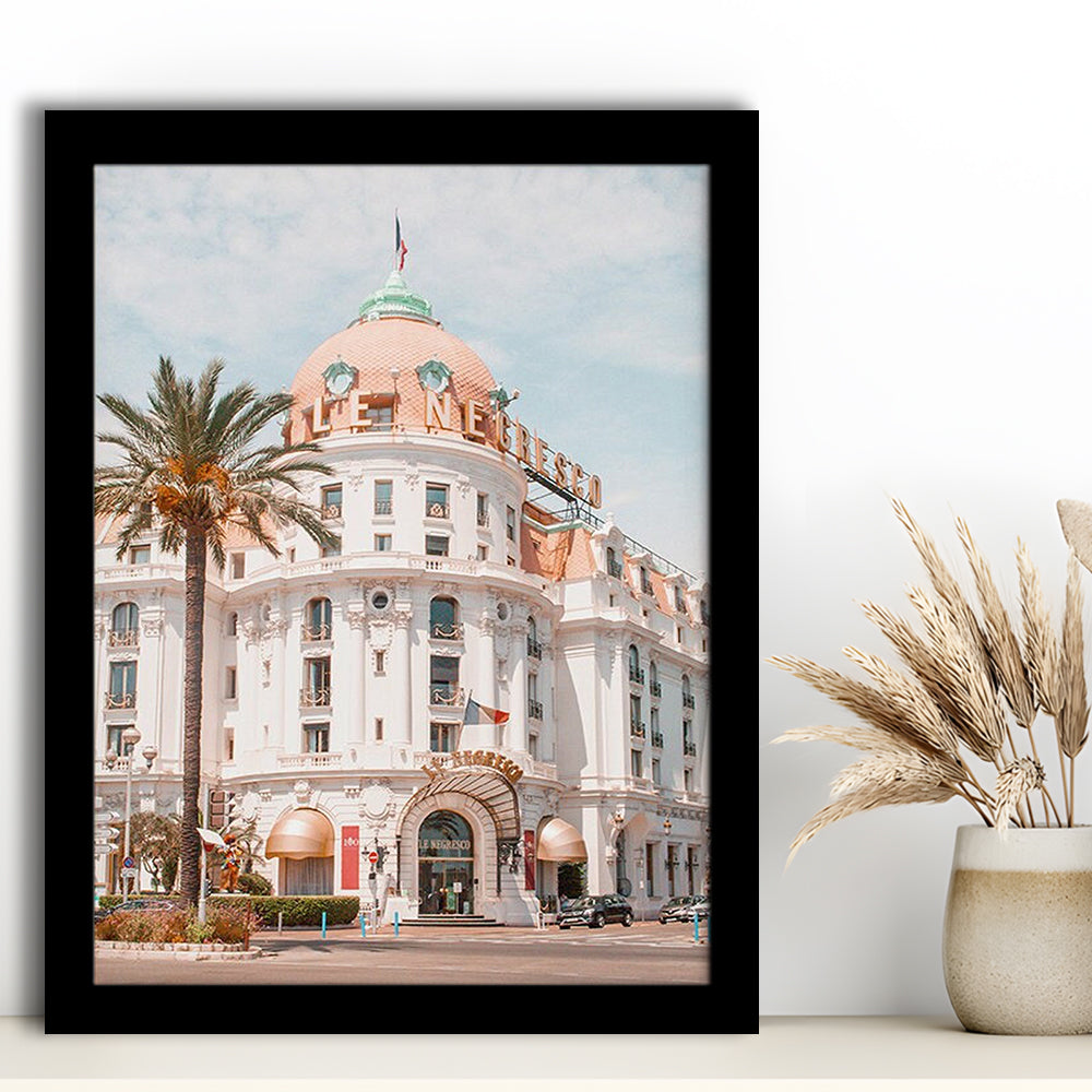 French Riviera Print Building Wall Art Nice Photography Print, Framed Art Prints Wall Decor