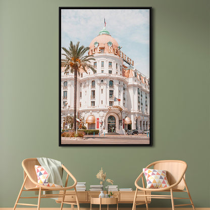 French Riviera Print Building Wall Art Nice Photography Print, Framed Canvas Prints Wall Art