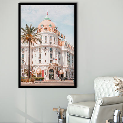 French Riviera Print Building Wall Art Nice Photography Print, Framed Art Prints Wall Decor