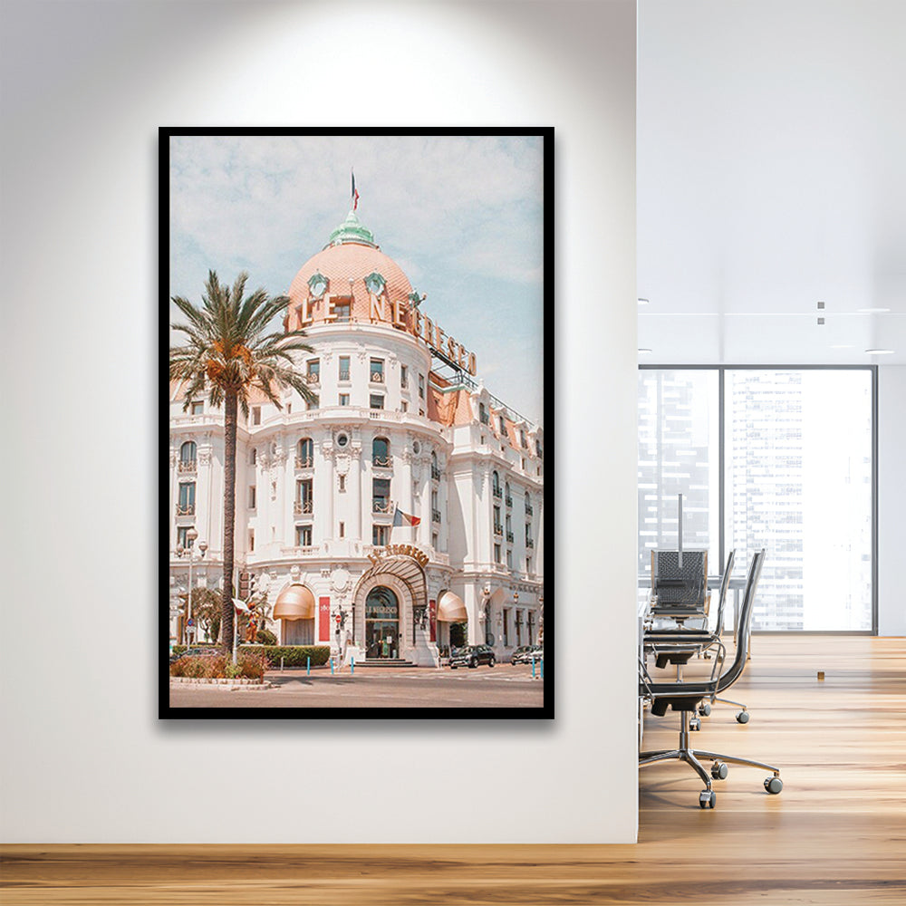 French Riviera Print Building Wall Art Nice Photography Print, Framed Art Prints Wall Decor