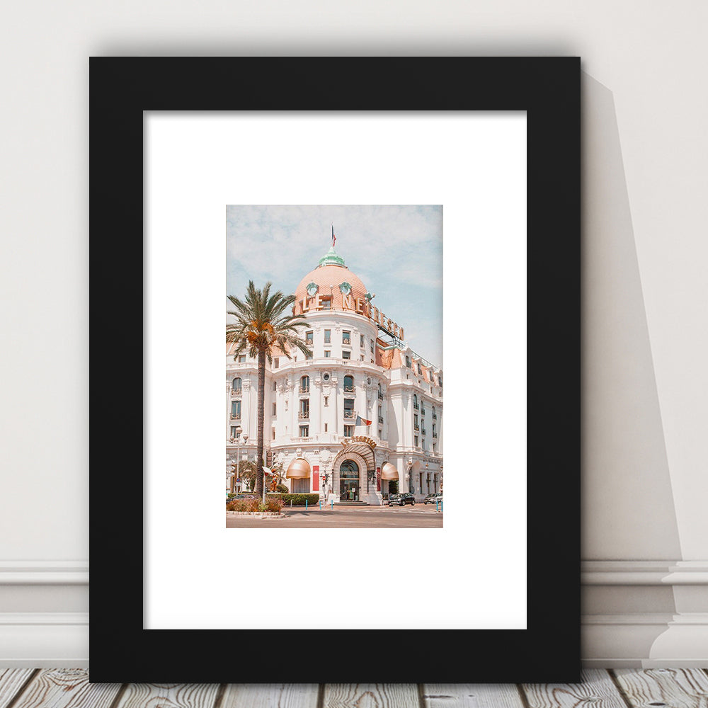 French Riviera Print Building Wall Art Nice Photography Print, Framed Art Prints White Border Wall Decor