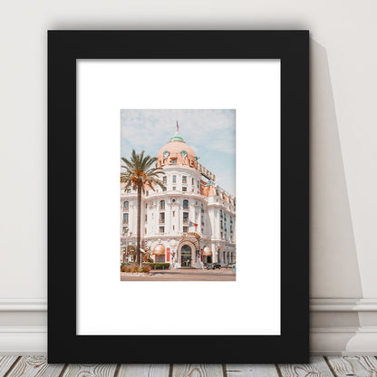 French Riviera Print Building Wall Art Nice Photography Print, Framed Art Prints White Border Wall Decor