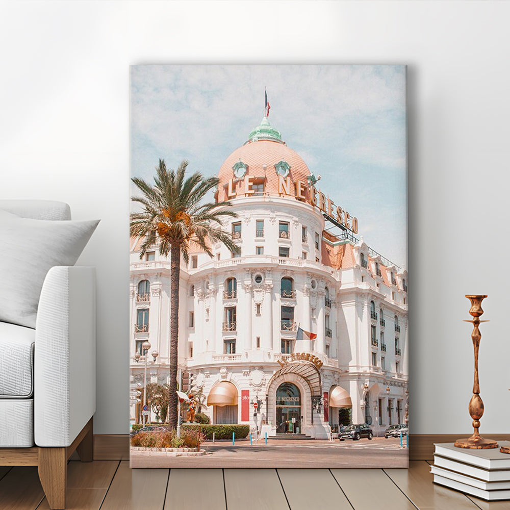 French Riviera Print Building Wall Art Nice Photography Print, Canvas Prints Wall Art