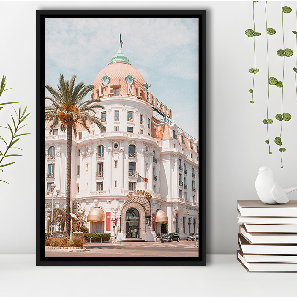 French Riviera Print Building Wall Art Nice Photography Print, Framed Canvas Prints Wall Art