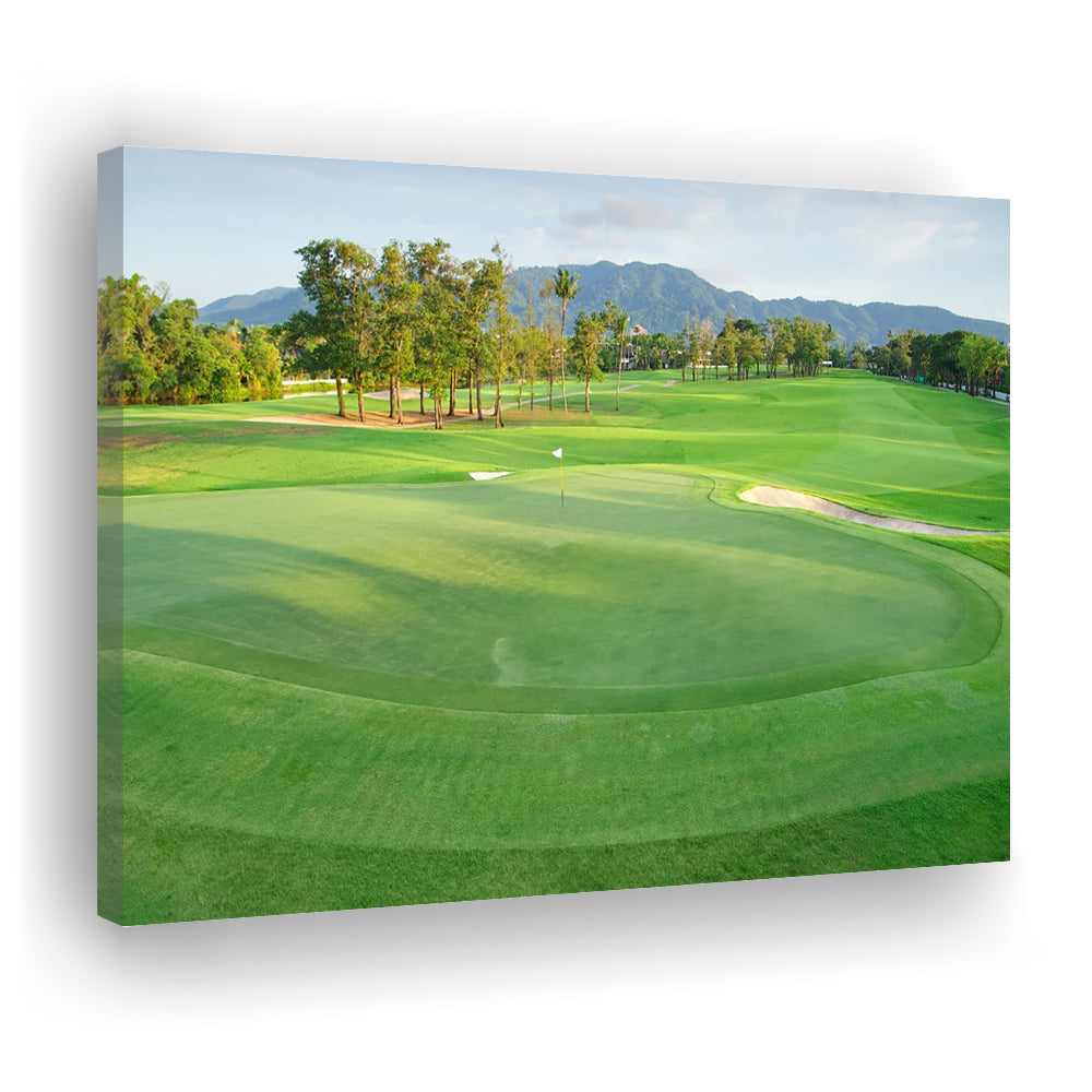 Fresh Green Grass On The Golf Course, Golf Art Print,Gifts Golf Lover