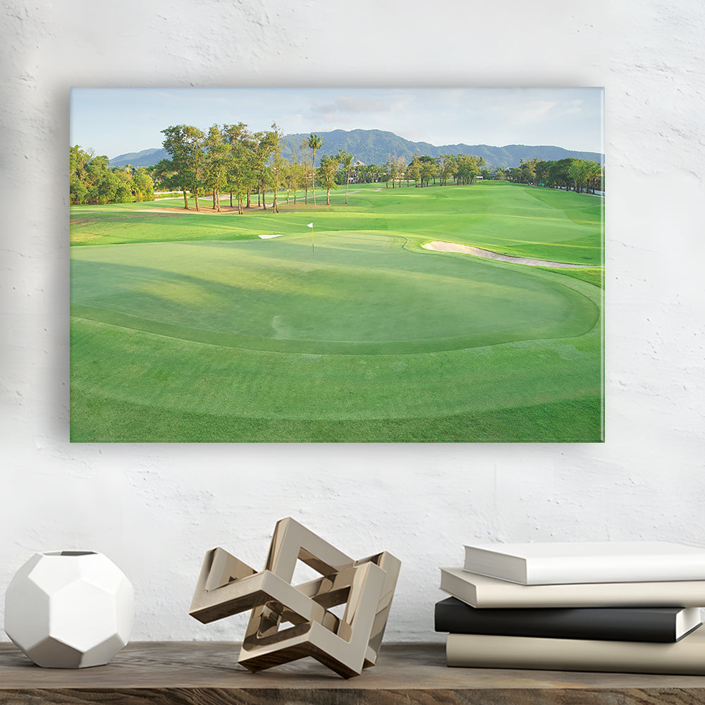 Fresh Green Grass On The Golf Course, Golf Art Print,Gifts Golf Lover