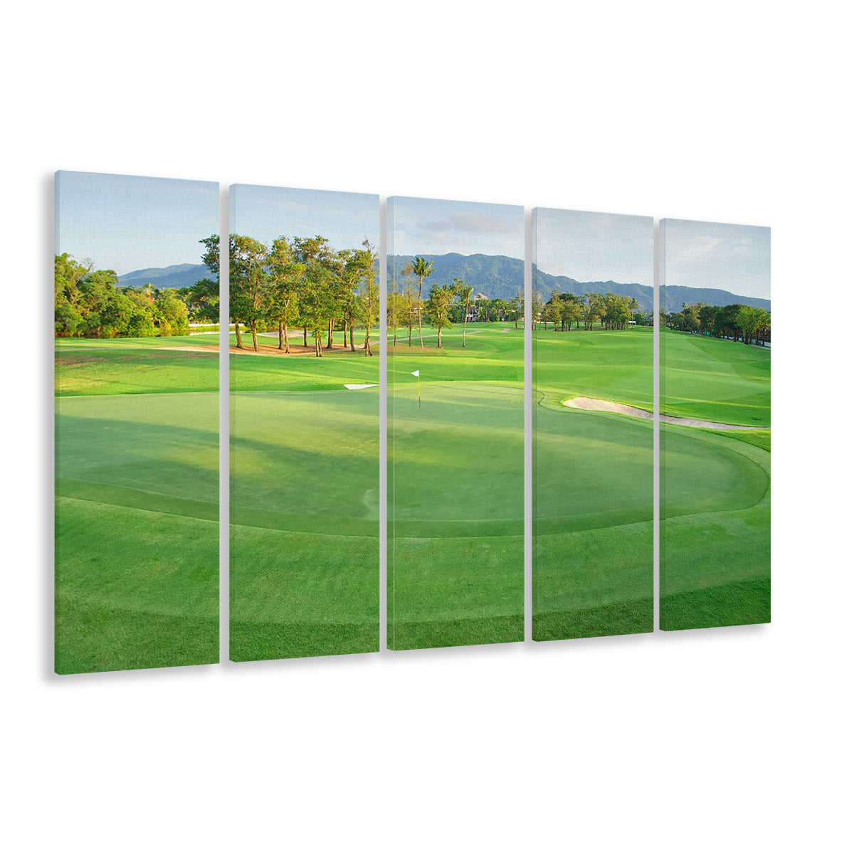 Fresh Green Grass On The Golf Course, Golf Art Print, Extra Large Canvas Print Wall Art