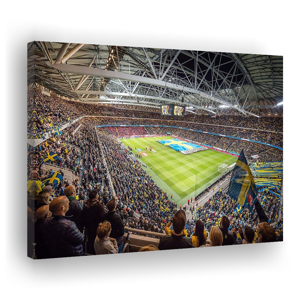 Friends Arena, Stadium Canvas, Sport Art, Gift for him, Man Cave Decor, Art Print, Canvas Print Wall Art
