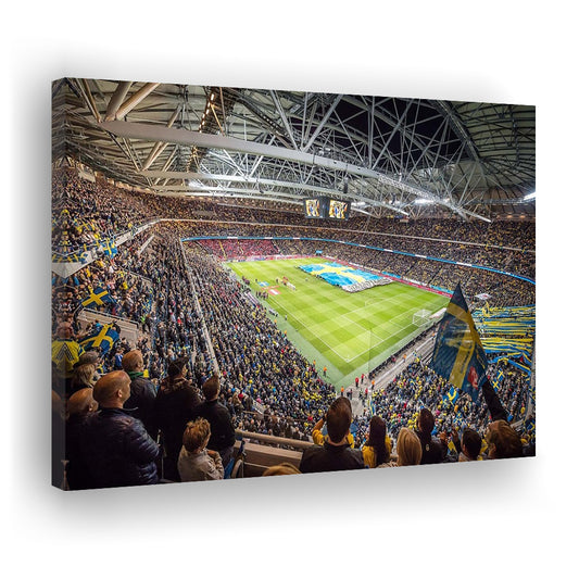 Friends Arena, Stadium Canvas, Sport Art, Gift for him, Man Cave Decor, Art Print, Canvas Print Wall Art
