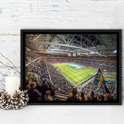 Friends Arena, Stadium Canvas, Sport Art, Framed Canvas Print Wall Art, Floating Frame