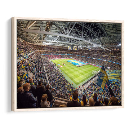 Friends Arena, Stadium Canvas, Sport Art, Framed Canvas Print Wall Art, Floating Frame