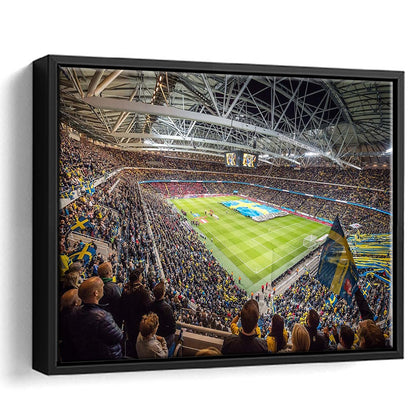 Friends Arena, Stadium Canvas, Sport Art, Framed Canvas Print Wall Art, Floating Frame