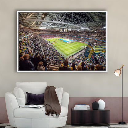 Friends Arena, Stadium Canvas, Sport Art, Framed Canvas Print Wall Art, Floating Frame