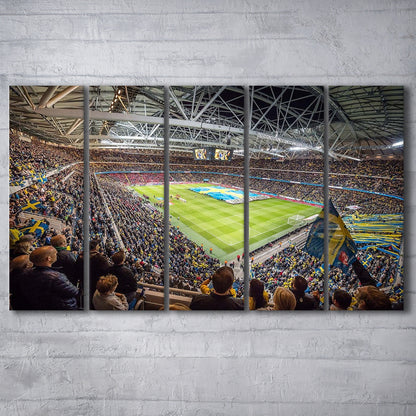 Friends Arena, Stadium Canvas, Sport Art, 5 Panel B, Extra Large Canvas, Canvas Print Wall Art