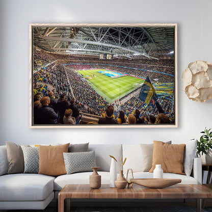 Friends Arena, Stadium Canvas, Sport Art, Framed Canvas Print Wall Art, Floating Frame