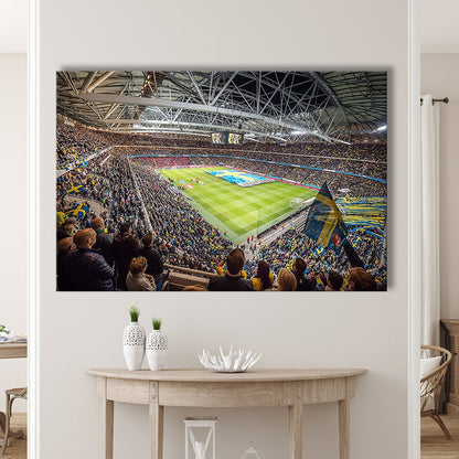 Friends Arena, Stadium Canvas, Sport Art, Gift for him, Man Cave Decor, Art Print, Canvas Print Wall Art