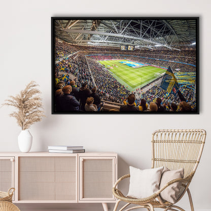 Friends Arena, Stadium Canvas, Sport Art, Framed Canvas Print Wall Art, Floating Frame
