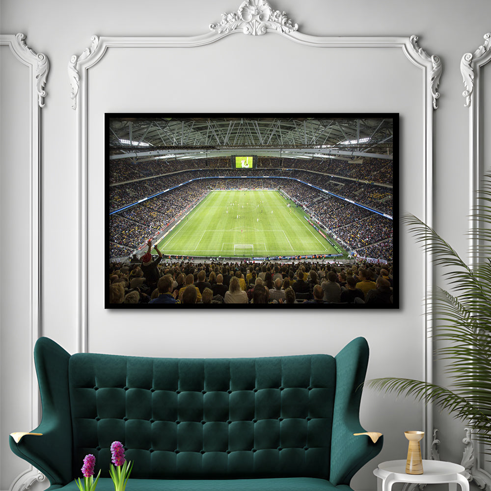 Friends Arena Stadium, Stadium Canvas, Sport Art, Fan Gifts, Framed Art Print Wall Decor, Picture Framed