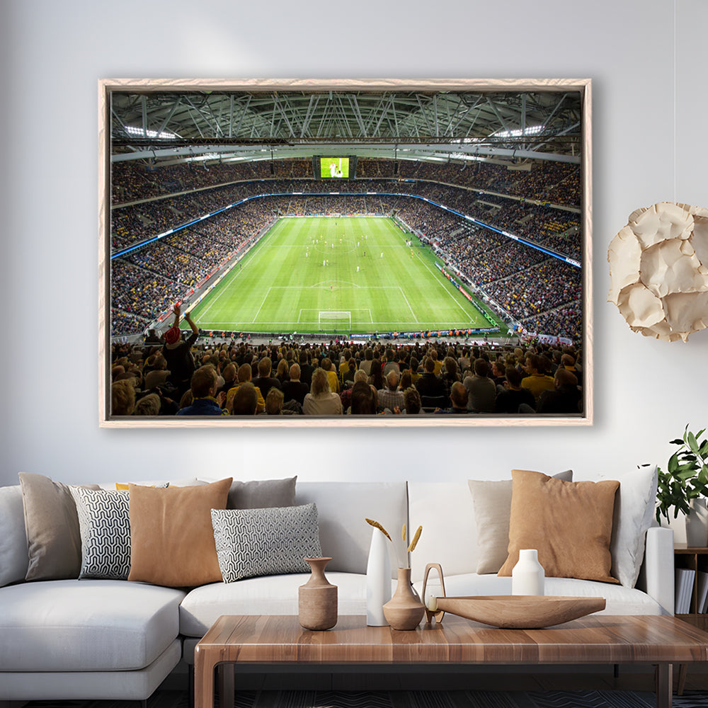 Friends Arena Stadium, Stadium Canvas, Sport Art, Fan Gifts, Framed Canvas Print Wall Art, Floating Frame