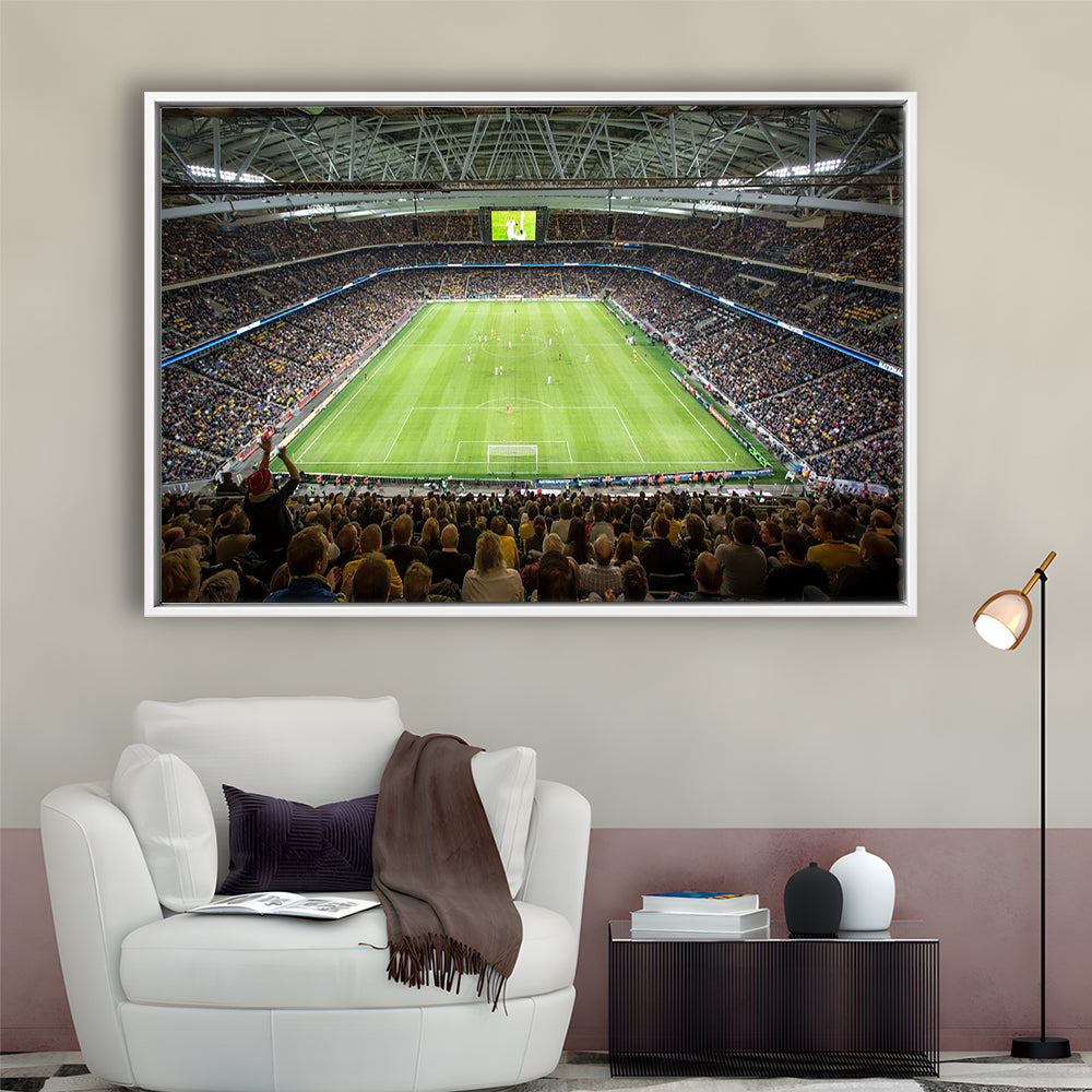 Friends Arena Stadium, Stadium Canvas, Sport Art, Fan Gifts, Framed Canvas Print Wall Art, Floating Frame