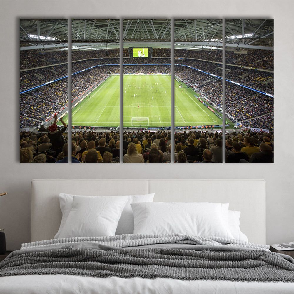 Friends Arena Stadium, Stadium Canvas, Sport Art, Fan Gifts, 5 Panel B, Extra Large Canvas, Canvas Print Wall Art