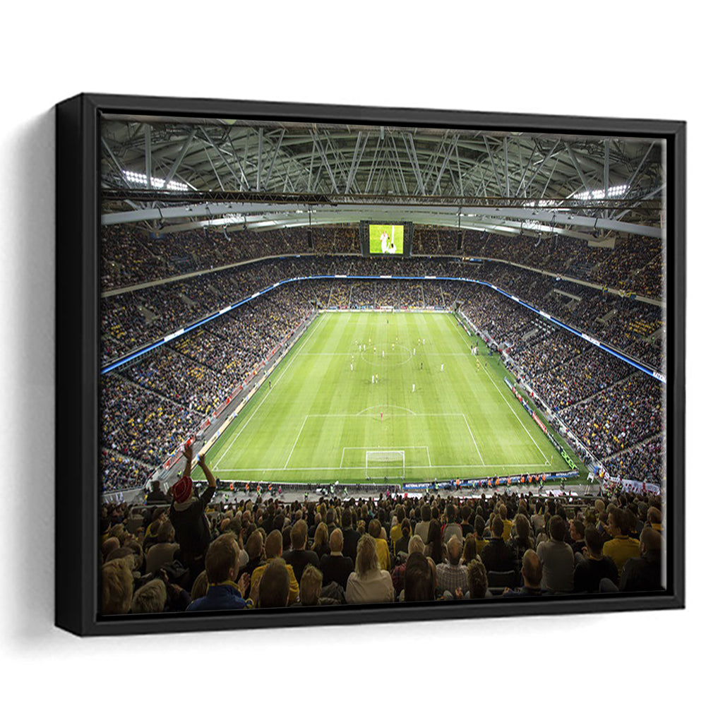 Friends Arena Stadium, Stadium Canvas, Sport Art, Fan Gifts, Framed Canvas Print Wall Art, Floating Frame