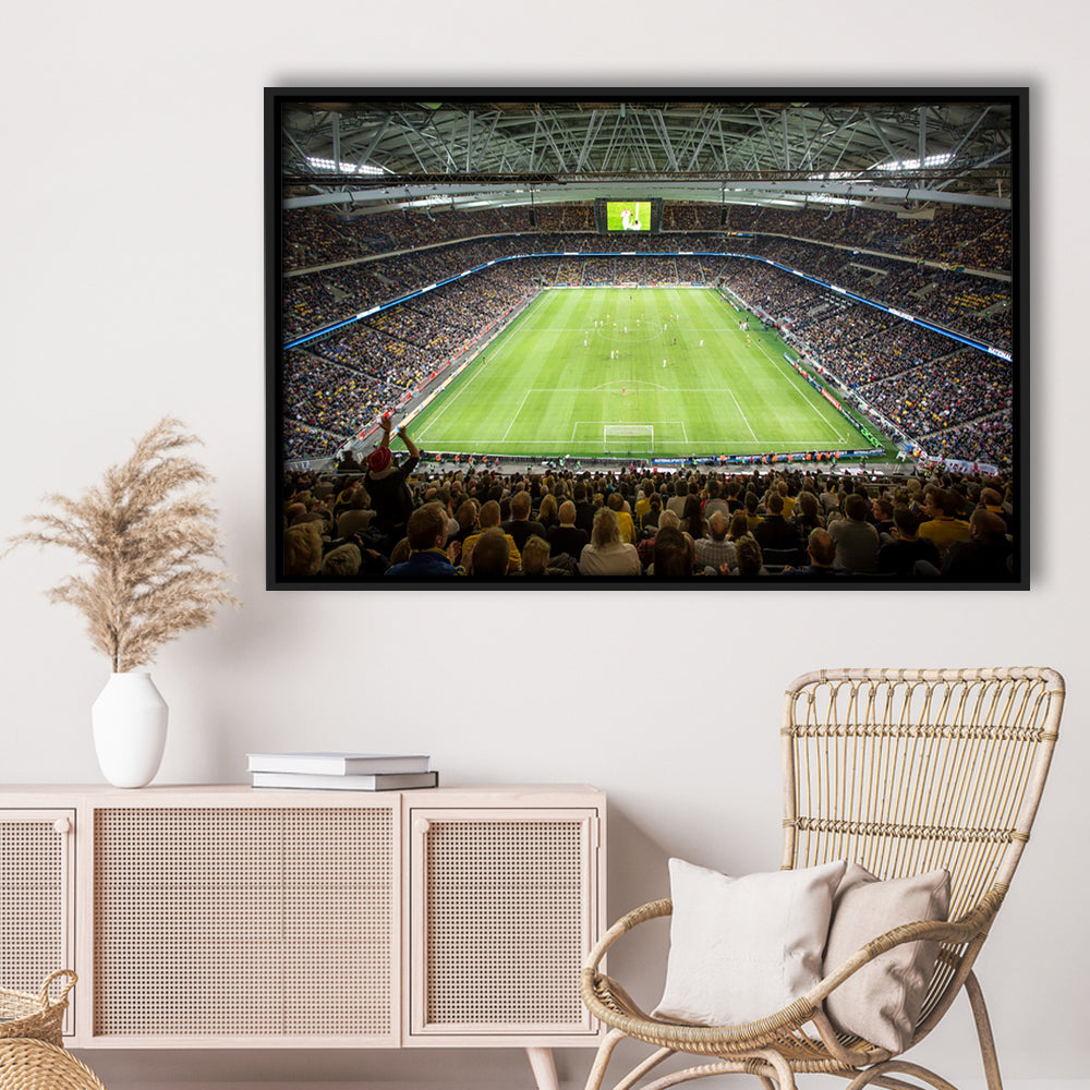 Friends Arena Stadium, Stadium Canvas, Sport Art, Fan Gifts, Framed Canvas Print Wall Art, Floating Frame
