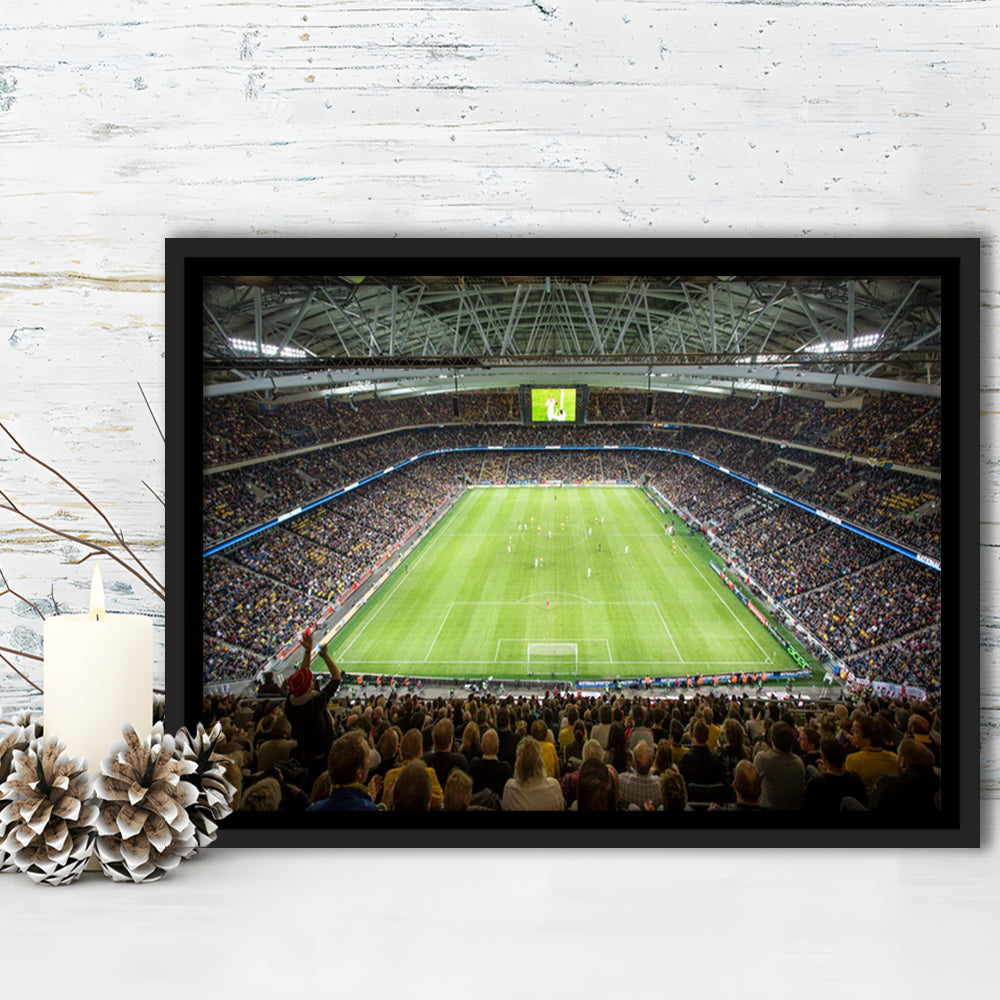 Friends Arena Stadium, Stadium Canvas, Sport Art, Fan Gifts, Framed Canvas Print Wall Art, Floating Frame