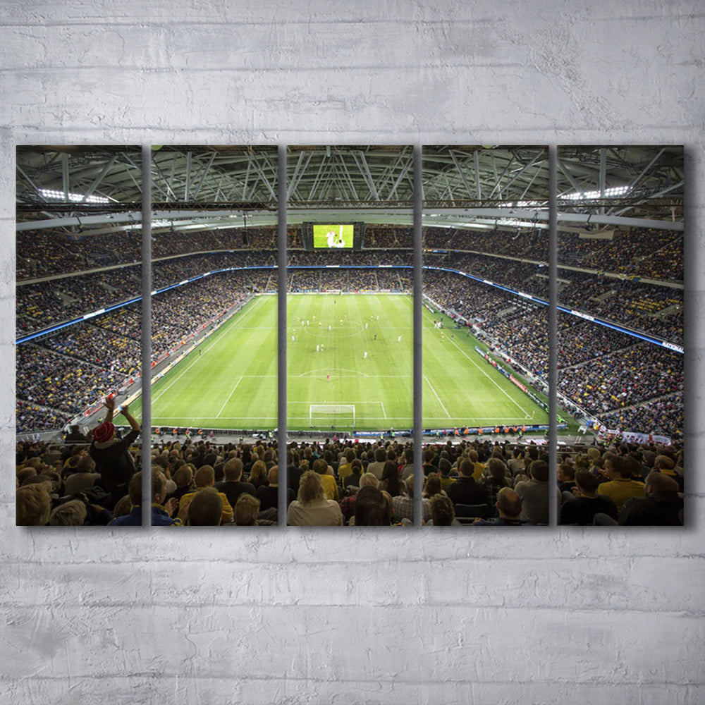 Friends Arena Stadium, Stadium Canvas, Sport Art, Fan Gifts, 5 Panel B, Extra Large Canvas, Canvas Print Wall Art