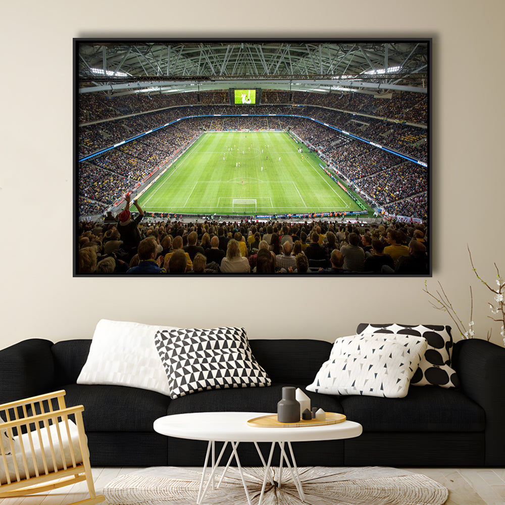 Friends Arena Stadium, Stadium Canvas, Sport Art, Fan Gifts, Framed Canvas Print Wall Art, Floating Frame