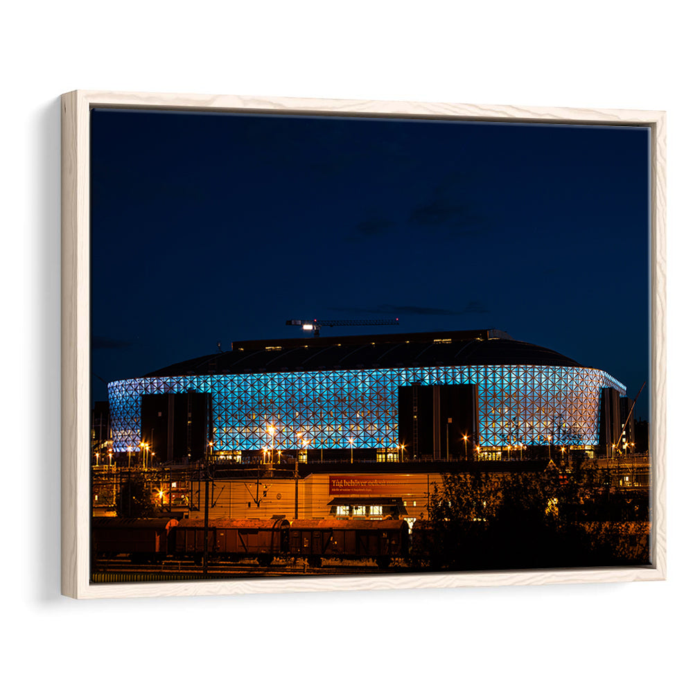 Friends Arena in Stockholm, Stadium Canvas, Sport Art, Framed Canvas Print Wall Art, Floating Frame