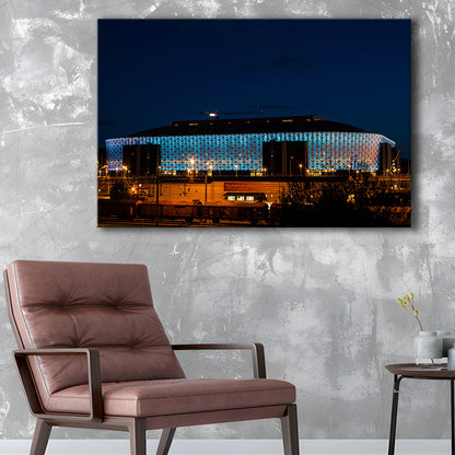 Friends Arena in Stockholm, Stadium Canvas, Sport Art, Gift for him, Man Cave Decor, Art Print, Canvas Print Wall Art