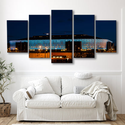Friends Arena in Stockholm, Stadium Canvas, Sport Art, Gift for him, 5 Panel, Large Canvas, Canvas Print Wall Art