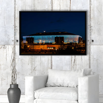 Friends Arena in Stockholm, Stadium Canvas, Sport Art, Framed Canvas Print Wall Art, Floating Frame