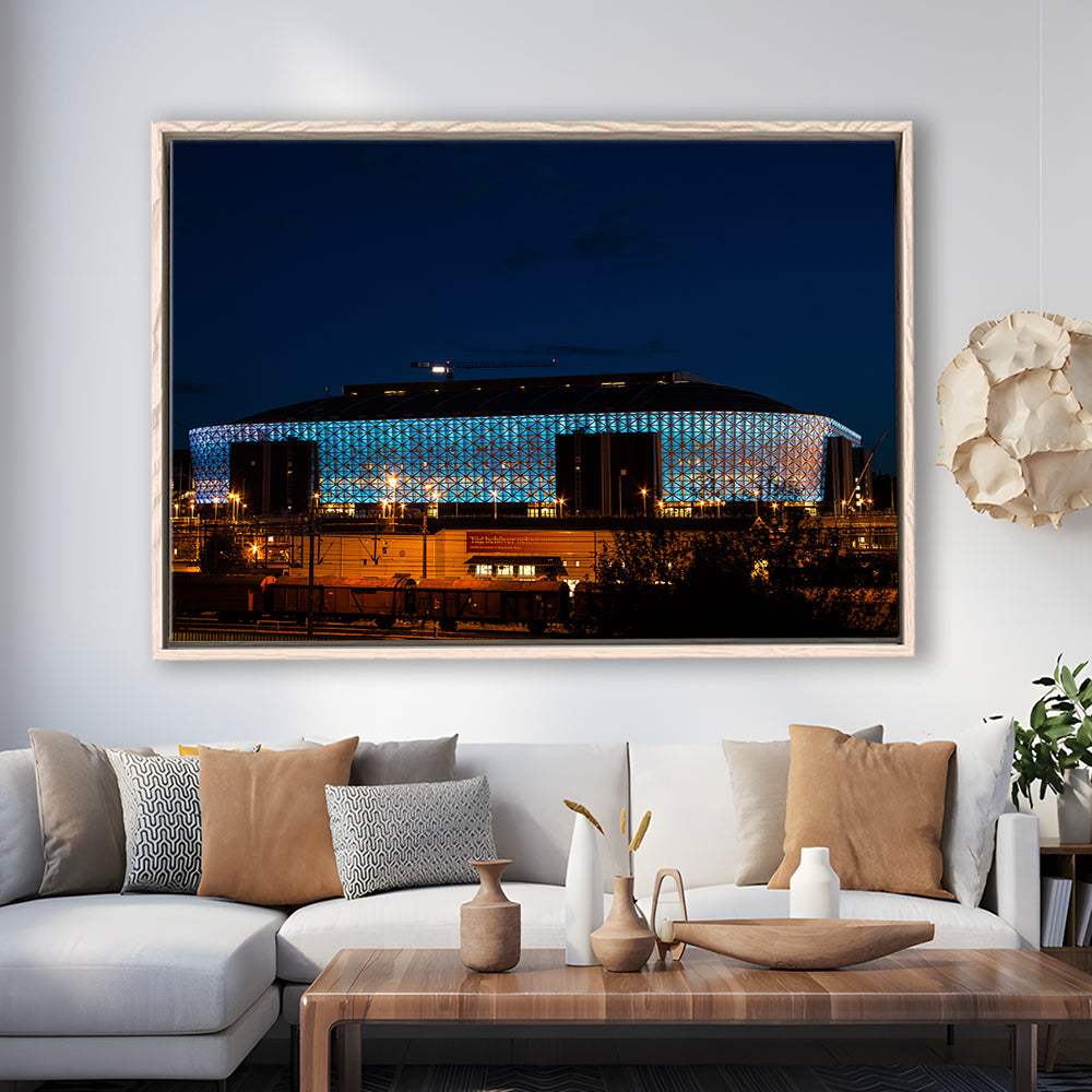 Friends Arena in Stockholm, Stadium Canvas, Sport Art, Framed Canvas Print Wall Art, Floating Frame