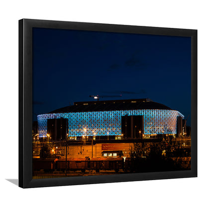 Friends Arena in Stockholm, Stadium Canvas, Sport Art, Gift for him, Framed Art Print Wall Decor, Picture Framed