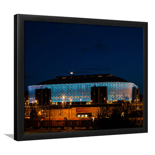 Friends Arena in Stockholm, Stadium Canvas, Sport Art, Gift for him, Framed Art Print Wall Decor, Picture Framed