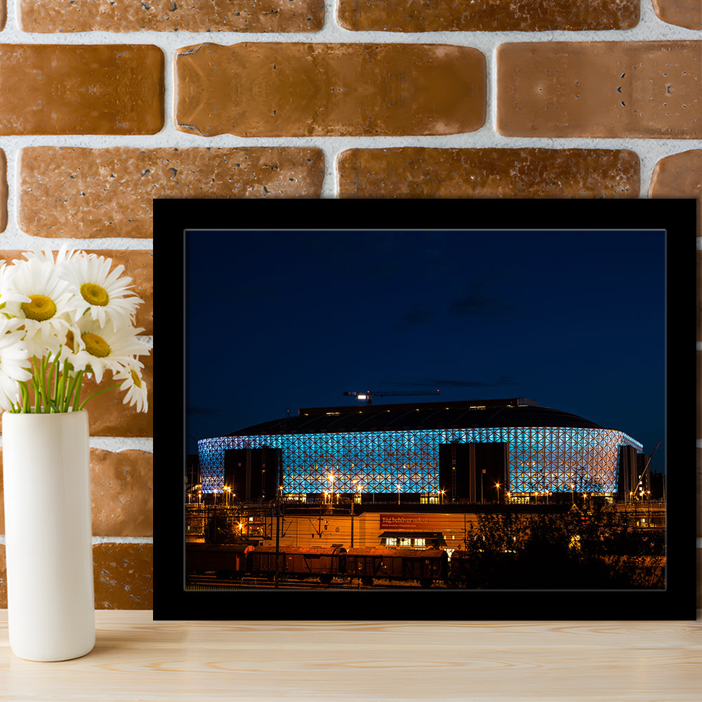 Friends Arena in Stockholm, Stadium Canvas, Sport Art, Gift for him, Framed Art Print Wall Decor, Picture Framed