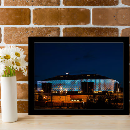 Friends Arena in Stockholm, Stadium Canvas, Sport Art, Gift for him, Framed Art Print Wall Decor, Picture Framed