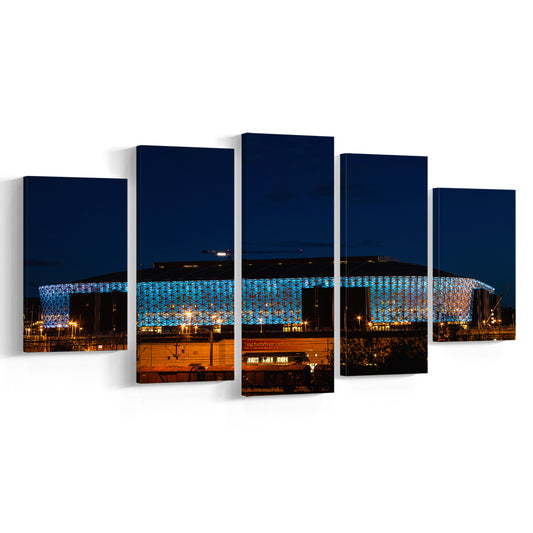 Friends Arena in Stockholm, Stadium Canvas, Sport Art, Gift for him, 5 Panel, Large Canvas, Canvas Print Wall Art