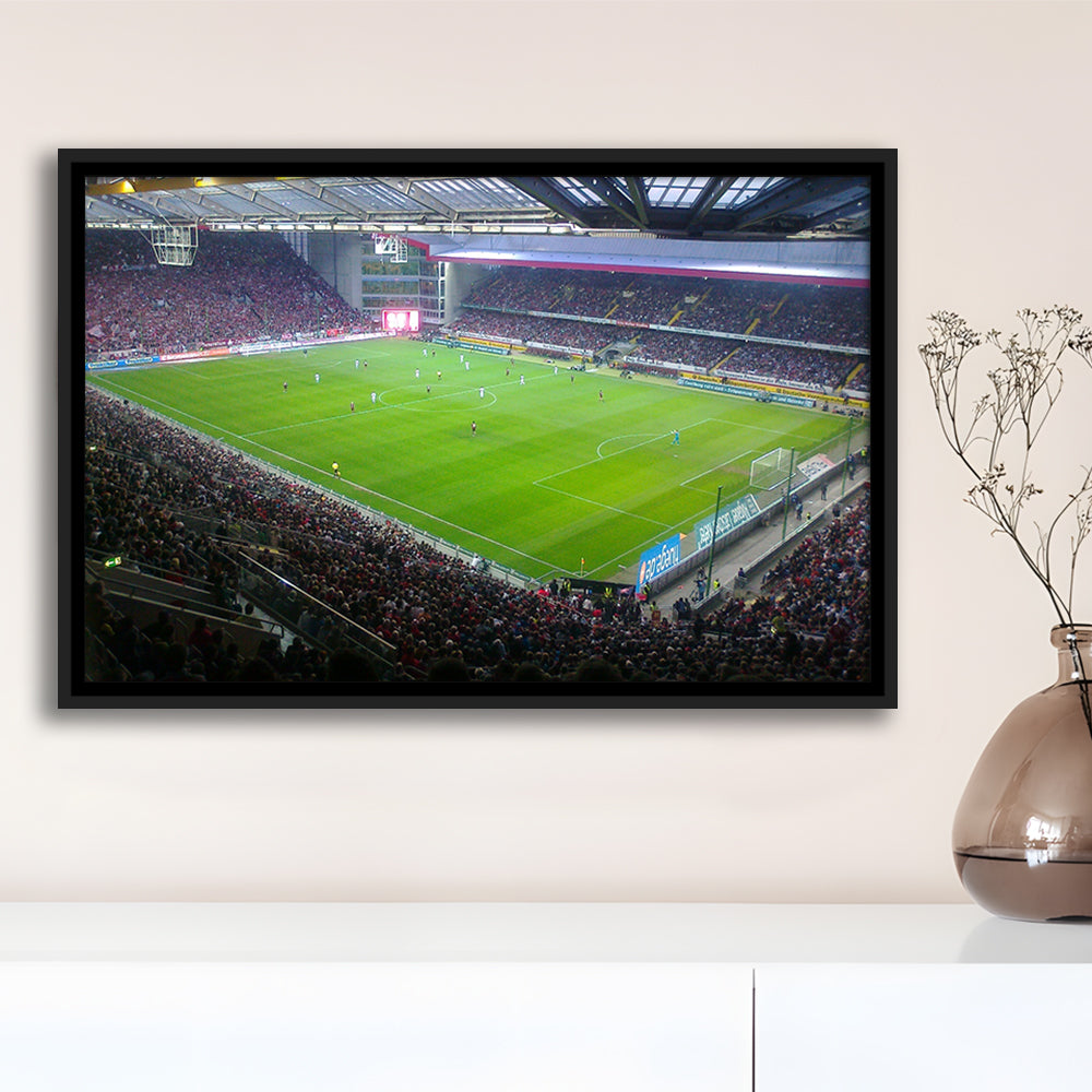 Fritz Walter Stadium, Stadium Canvas, Sport Art, Framed Canvas Print Wall Art, Floating Frame