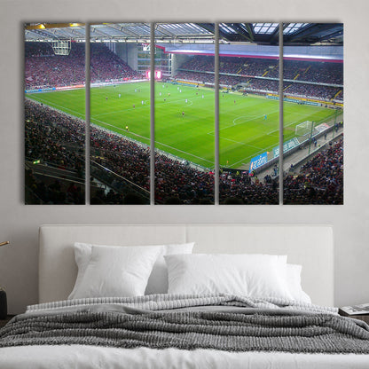 Fritz Walter Stadium, Stadium Canvas, Sport Art, 5 Panel B, Extra Large Canvas, Canvas Print Wall Art
