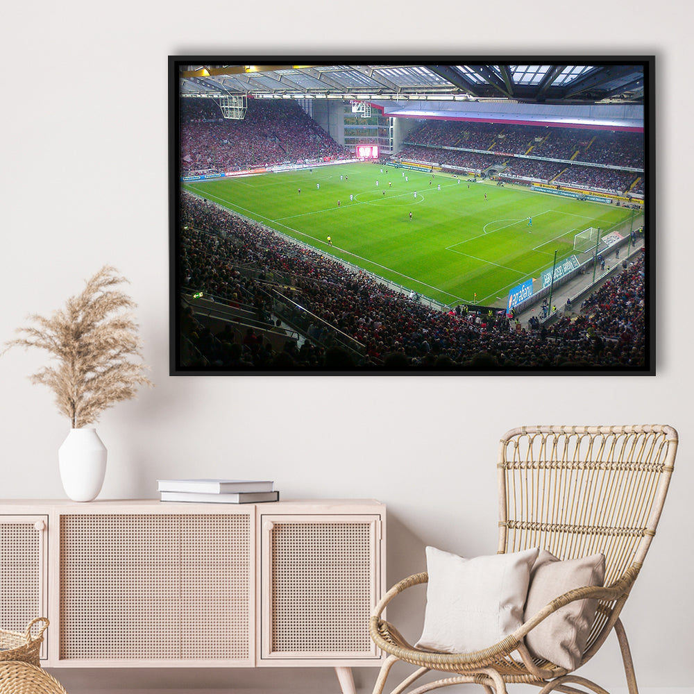Fritz Walter Stadium, Stadium Canvas, Sport Art, Framed Canvas Print Wall Art, Floating Frame