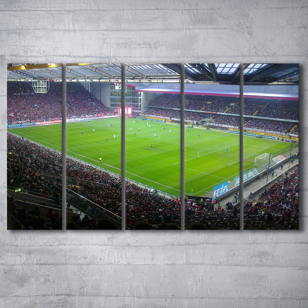 Fritz Walter Stadium, Stadium Canvas, Sport Art, 5 Panel B, Extra Large Canvas, Canvas Print Wall Art
