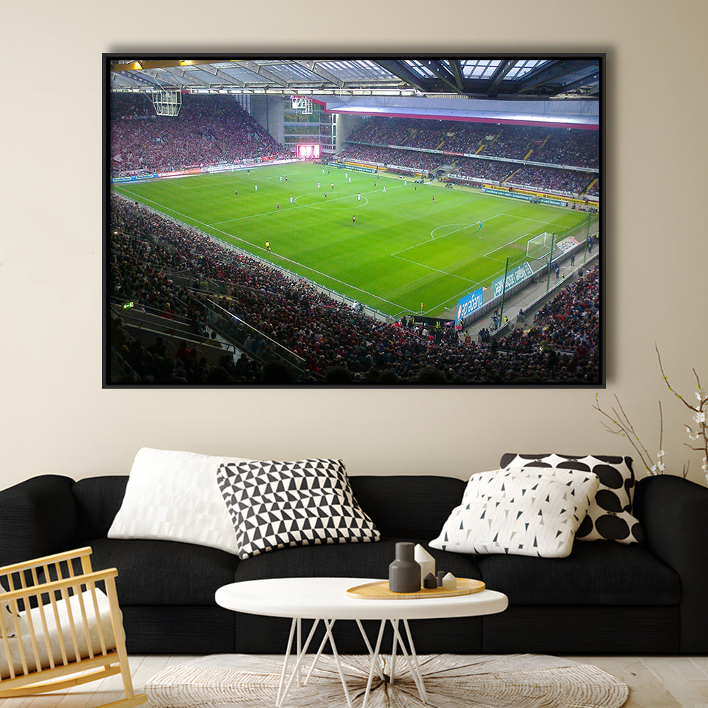 Fritz Walter Stadium, Stadium Canvas, Sport Art, Framed Canvas Print Wall Art, Floating Frame