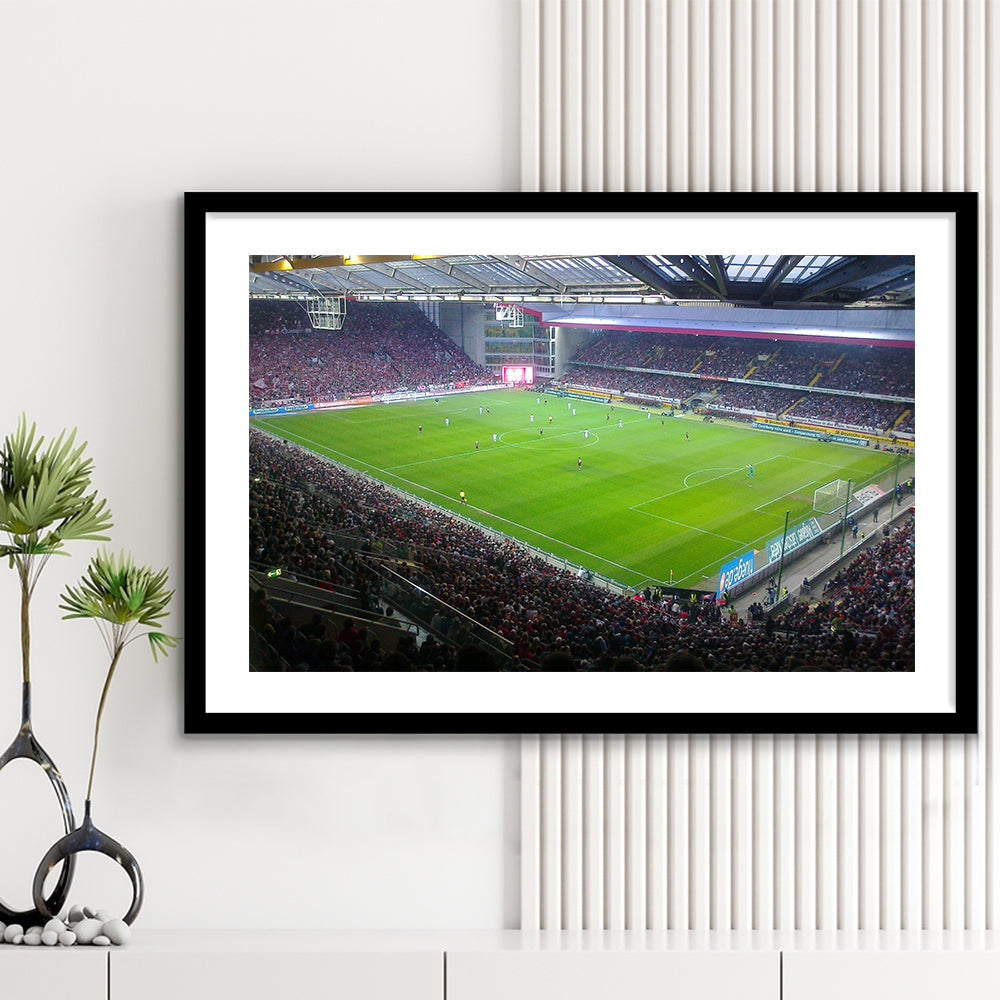 Fritz Walter Stadium, Stadium Canvas, Sport Art, Gift for him, White Border Framed Art Print Wall Decor