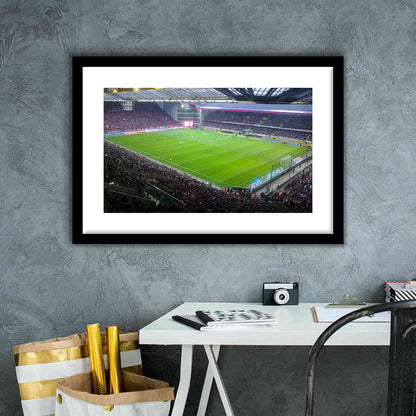 Fritz Walter Stadium, Stadium Canvas, Sport Art, Gift for him, White Border Framed Art Print Wall Decor