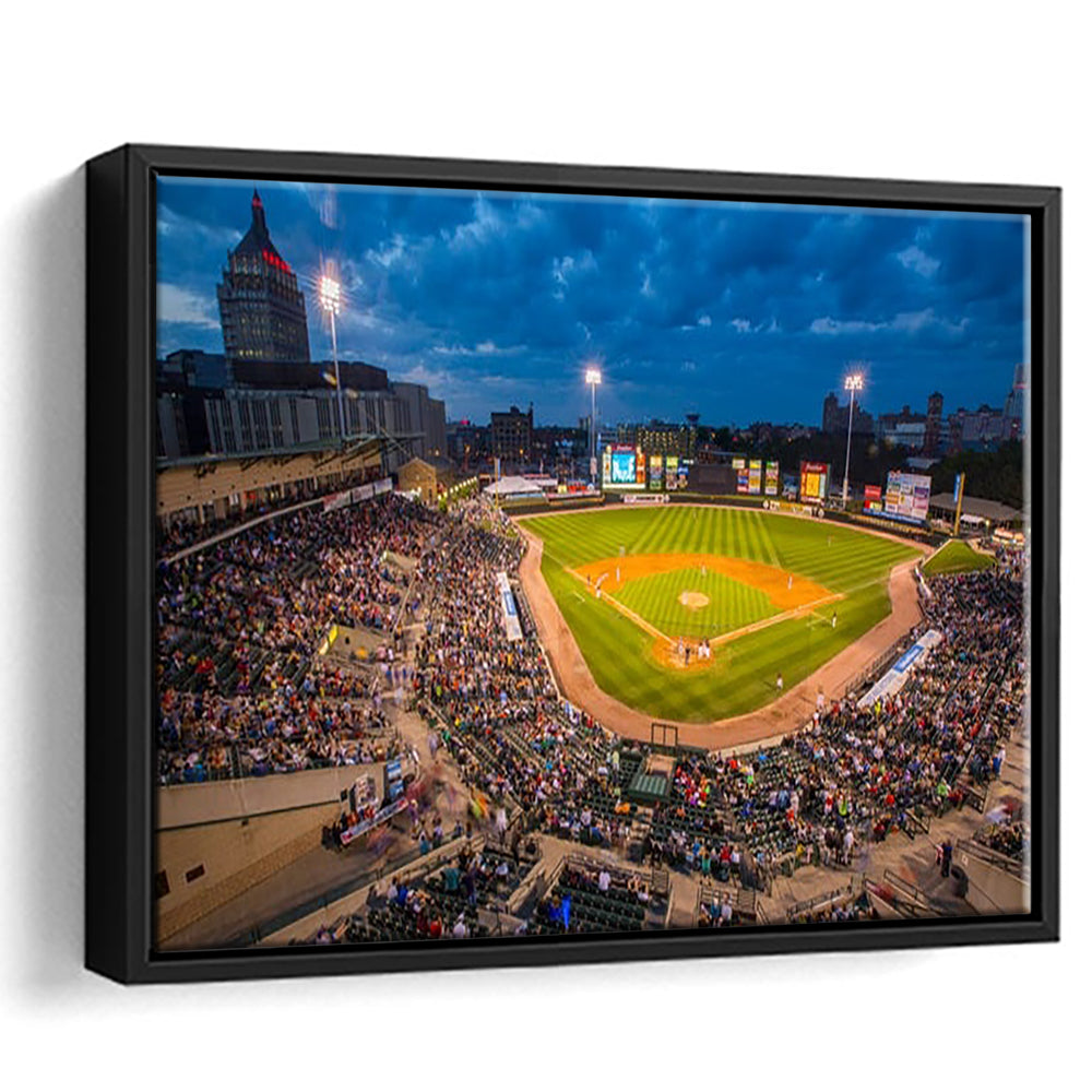 Frontier Field, Stadium Canvas, Sport Art, Framed Canvas Print Wall Art, Floating Frame