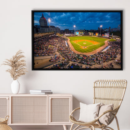 Frontier Field, Stadium Canvas, Sport Art, Framed Canvas Print Wall Art, Floating Frame